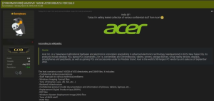 Acer Hacker Attack: Investigating the Data Breach Incident